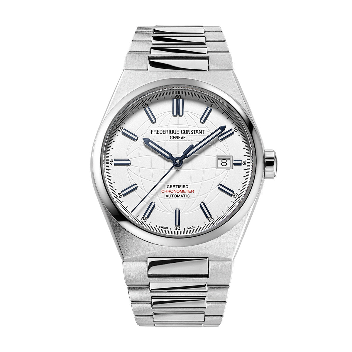 Frederique Constant Men's Highlife Automatic Stainless Steel Watch with Silver Dial
