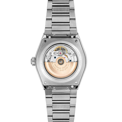 Frederique Constant Men's Highlife Heart Beat Automatic Stainless Steel Watch with Blue Dial front view