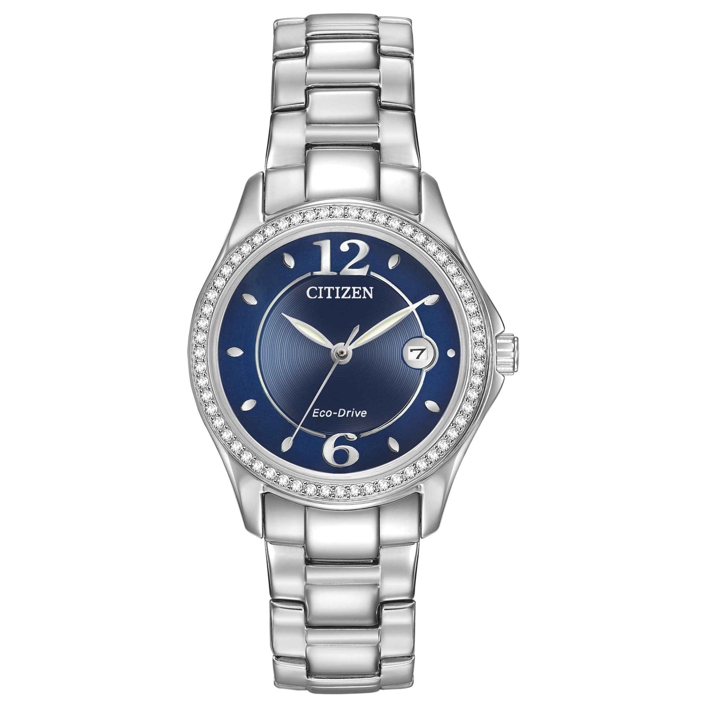 Citizen Silhouette Crystal Men's Cobalt Dial Watch in Stainless Steel