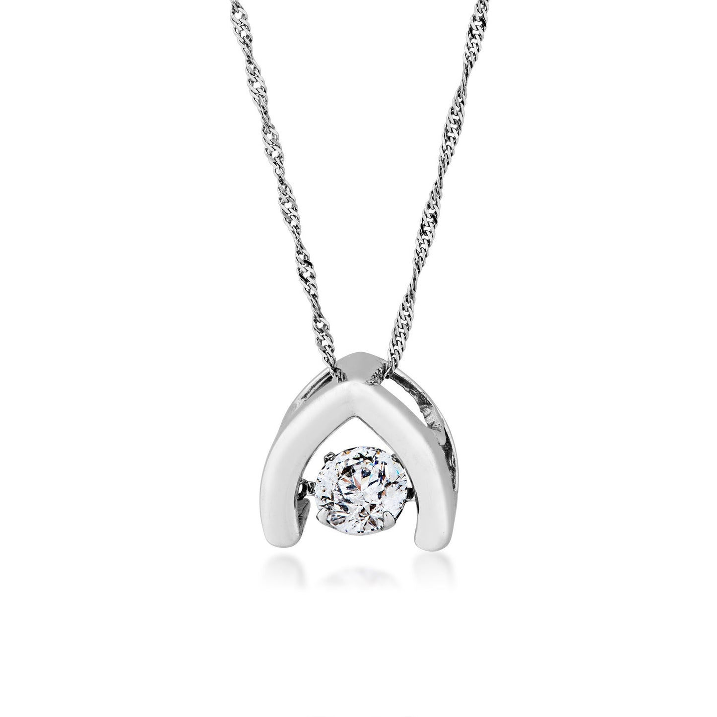 Noventa 1/2 ct. tw. Round Twinkling Diamond Pendant in 14K White Gold