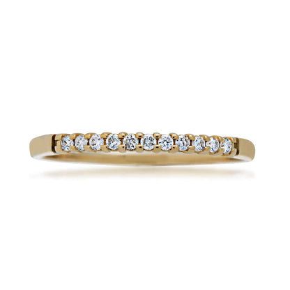 1/10 ct. tw. Round Brilliant Diamond Anniversary Ring in 10K Yellow Gold front view