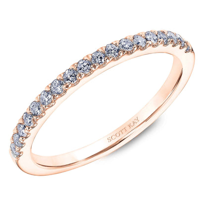 Scott Kay Luminaire 1/4 ct. tw. Diamond Wedding Band in 14K Pink Gold
