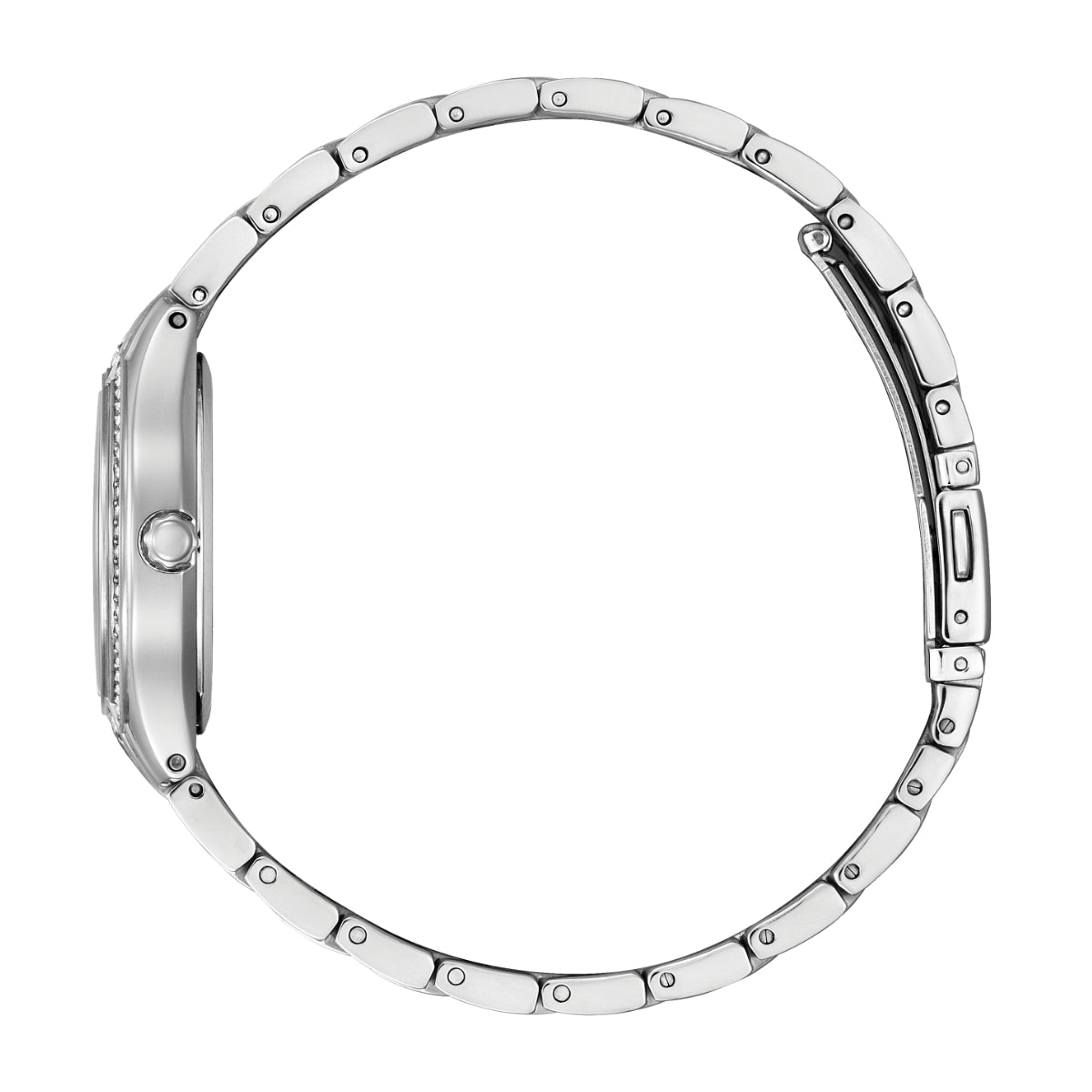 Citizen Ladies' Silhouette Crystal Stainless Steel Watch with Pink Dial front view