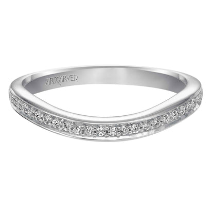 ArtCarved Vintage .13 ct. tw. Diamond Wedding Band in 14K White Gold