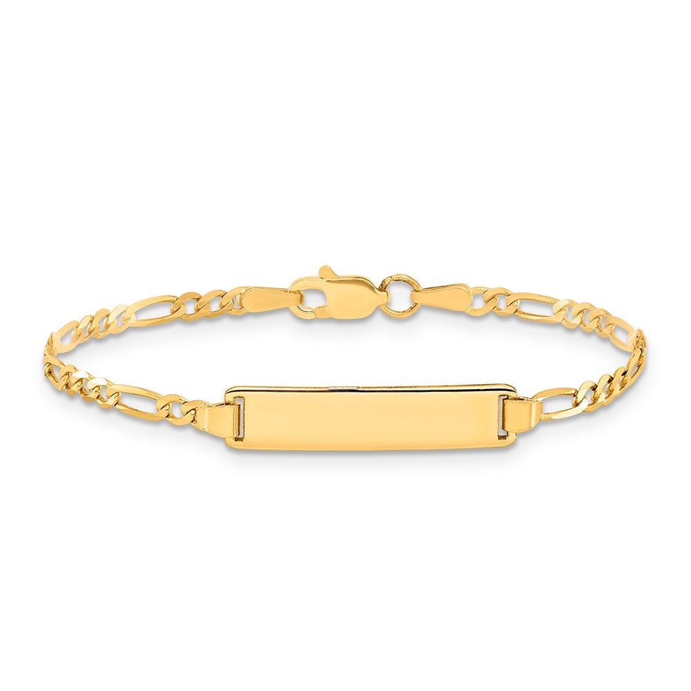 Children's Figaro ID Bracelet in 14K Yellow Gold