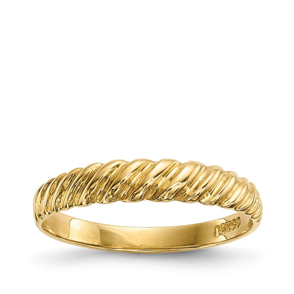 Children's Polished Twist Ring in 14K Yellow Gold
