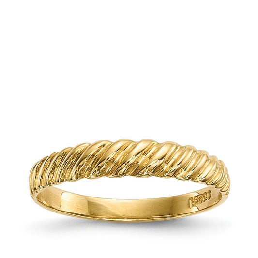 Children's Polished Twist Ring in 14K Yellow Gold