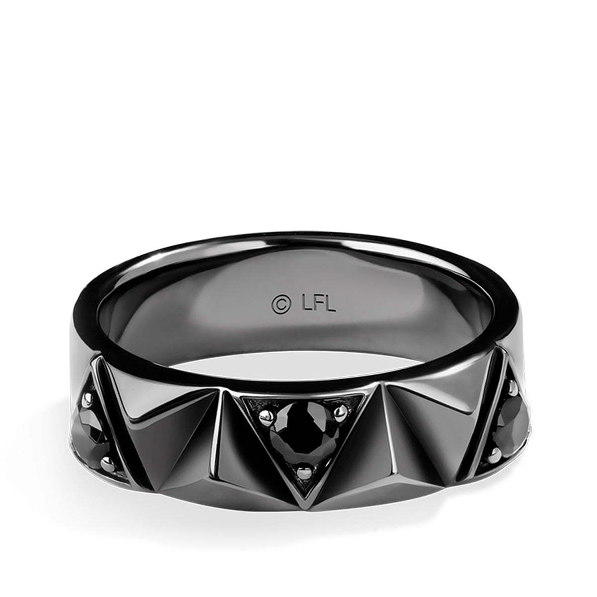 Star Wars Dark Armor 1/2 ct. tw. Treated Black Diamond Ring in Black Rhodium Plated 14K White Gold