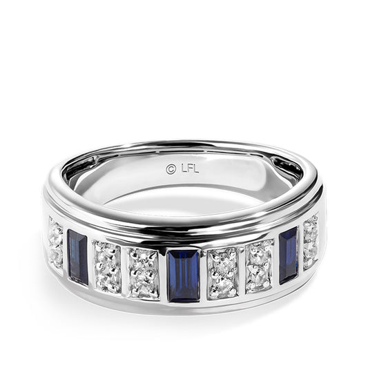 Star Wars R2 Series Sapphire & 1/5 ct. tw. Diamond Ring in 14K White Gold