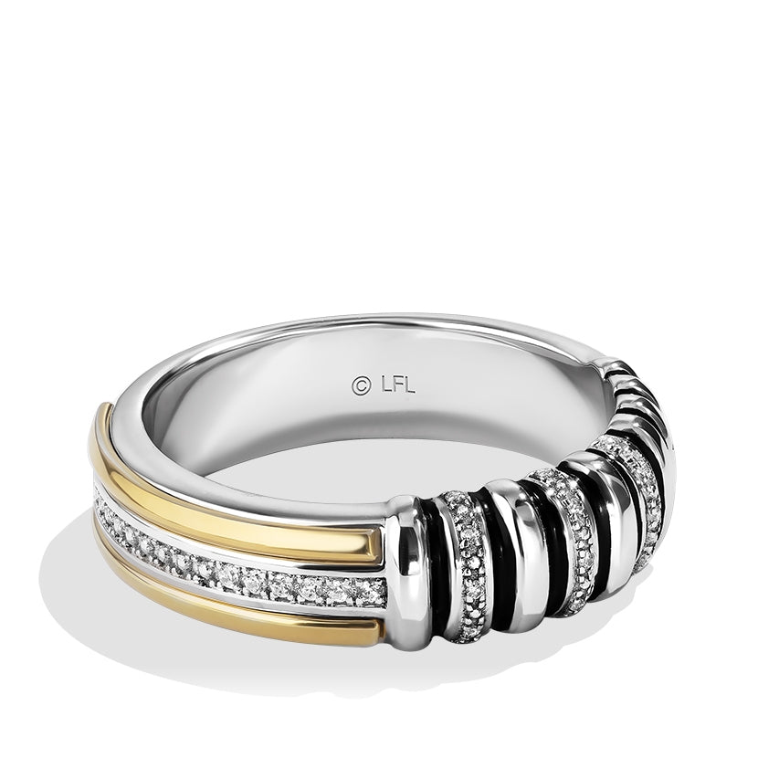 Star Wars A Jedi Mark Men's Diamond Accent Lightsaber Ring in 14K White & Yellow Gold