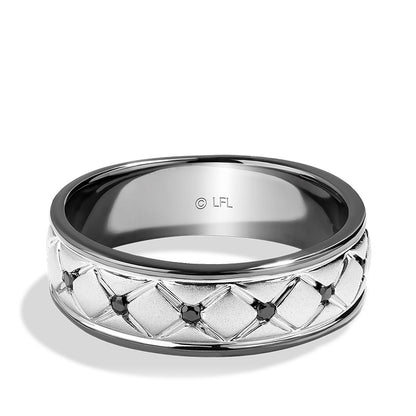Star Wars Han Solo I Know 1/10 ct. tw. Treated Black Diamond Ring in 10K White Gold