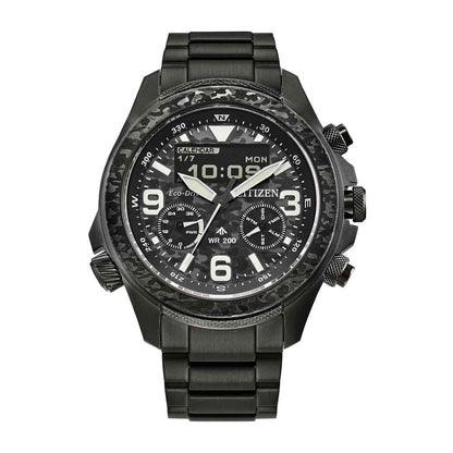 Citizen Men's Promaster Land U822 Eco-Drive Gray Stainless Steel Watch with Black Dial