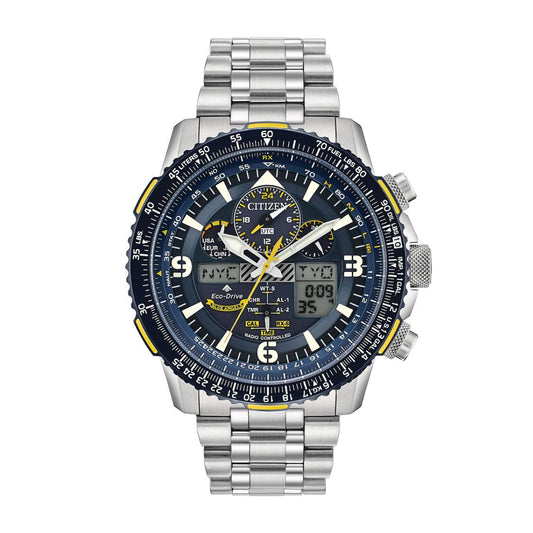 Citizen Men's Blue Angels Promaster Skyhawk A-T Stainless Steel Watch with Blue Dial