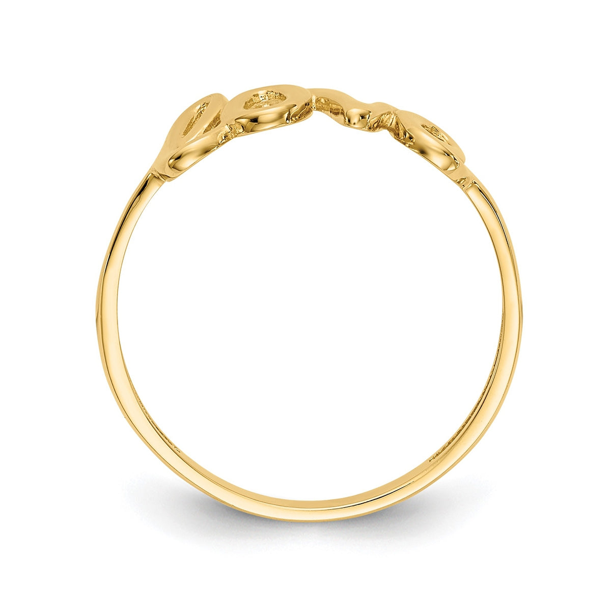 Love Ring in 14K Yellow Gold front view