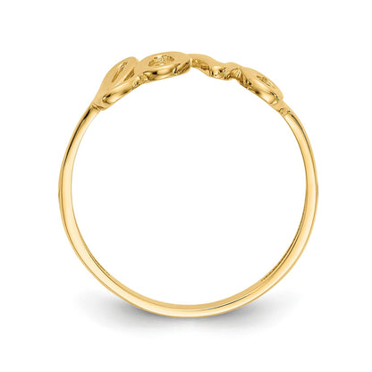 Love Ring in 14K Yellow Gold front view