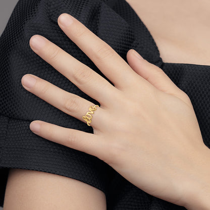 Love Ring in 14K Yellow Gold full view