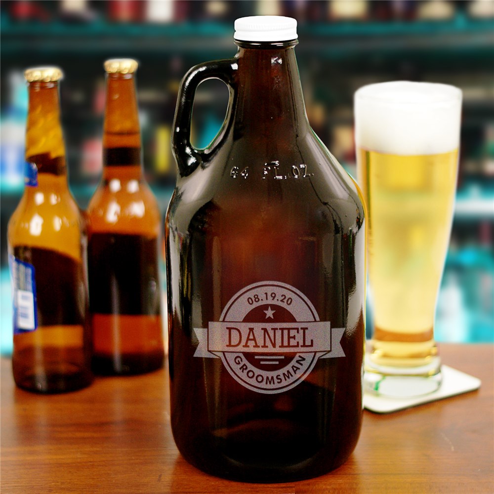 Personalized Groomsmen Beer Growler