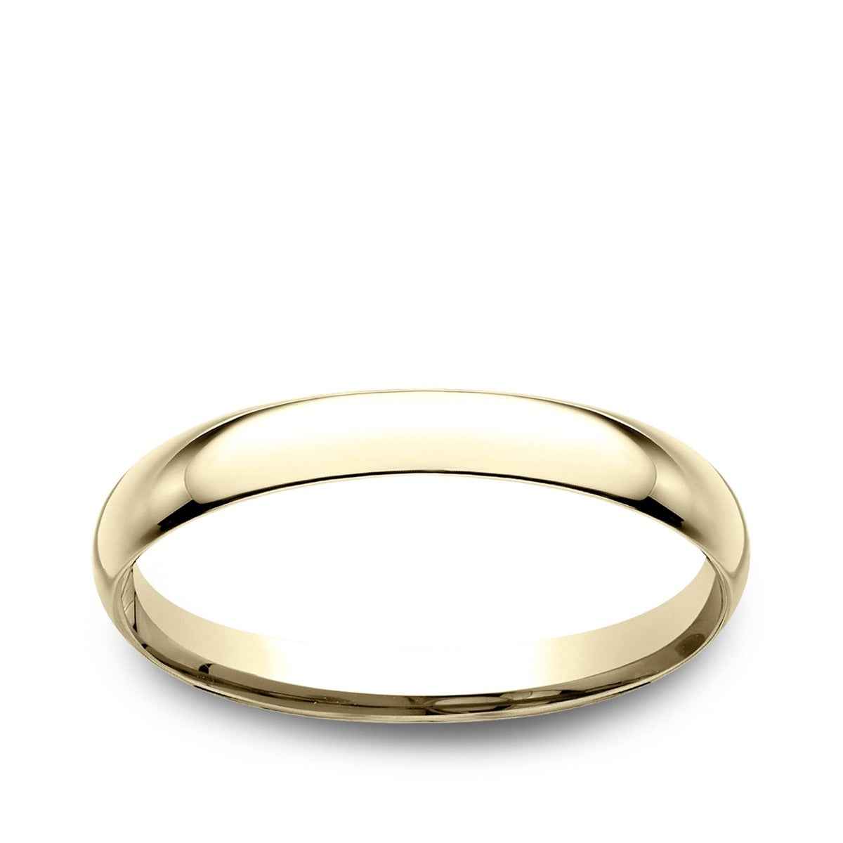 Benchmark Men's 2mm Dome Comfort Fit Polished Wedding Ring in 10K Yellow Gold