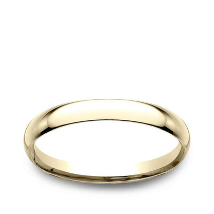 Benchmark Men's 2mm Dome Comfort Fit Polished Wedding Ring in 10K Yellow Gold