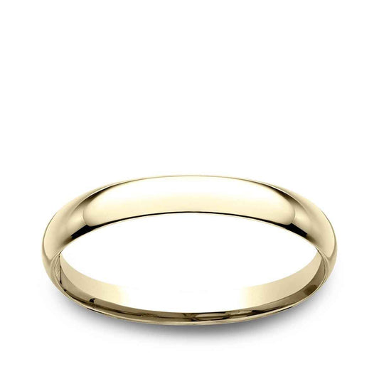 Benchmark Men's 2mm Dome Comfort Fit Polished Wedding Ring in 10K Yellow Gold