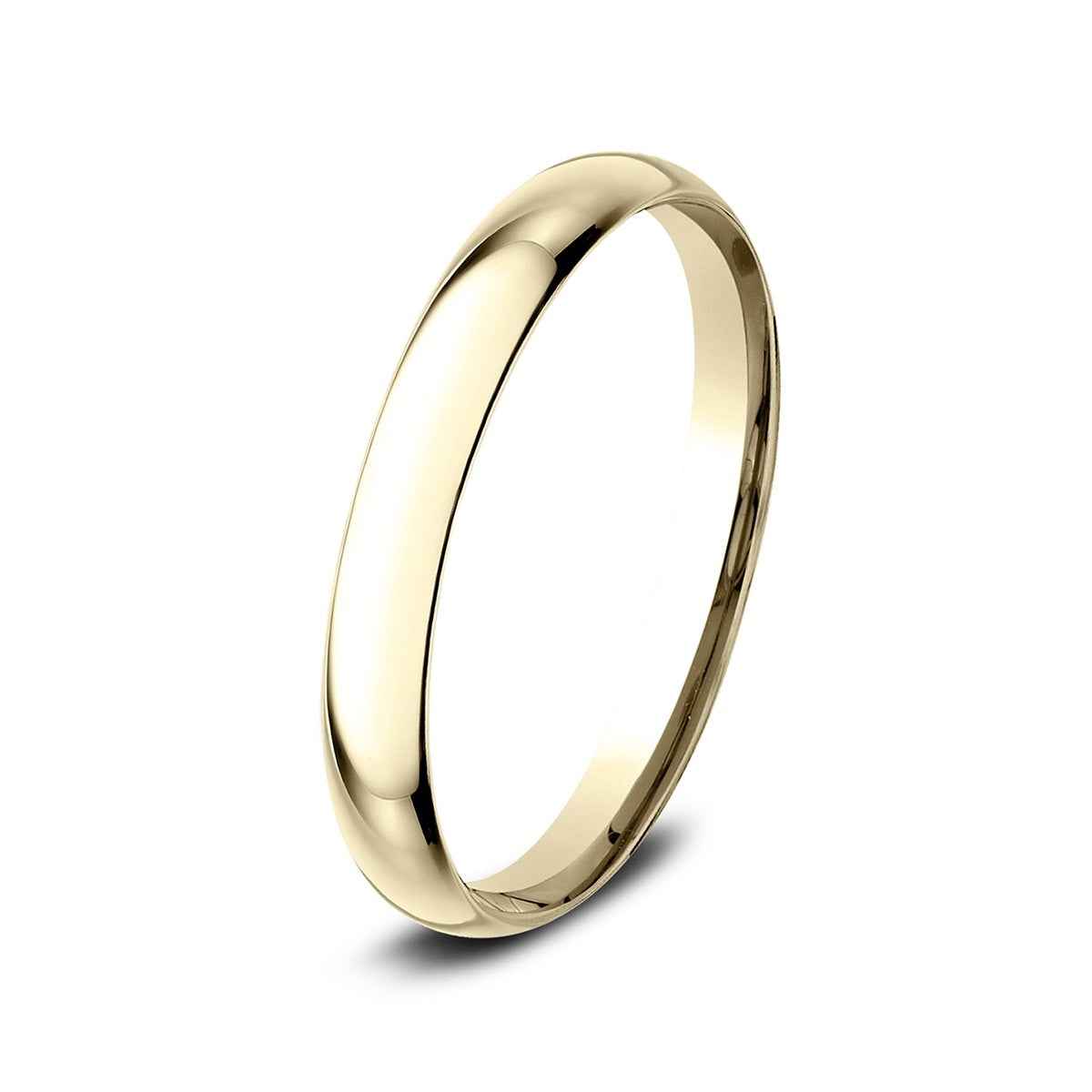 Benchmark Men's 2mm Dome Comfort Fit Polished Wedding Ring in 14K Yellow Gold