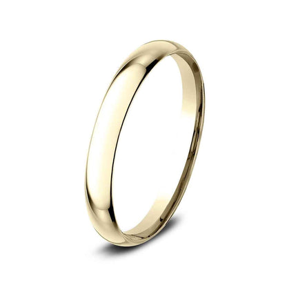 Benchmark Men's 2mm Dome Comfort Fit Polished Wedding Ring in 14K Yellow Gold