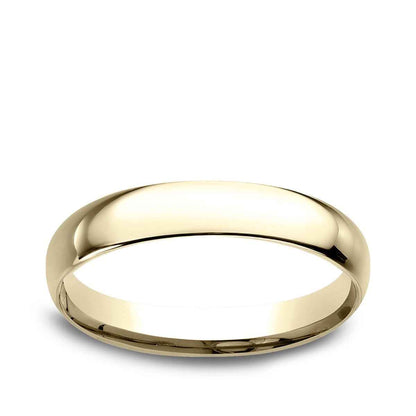 Benchmark Men's 3mm Dome Comfort Fit Polished Wedding Ring in 10K Yellow Gold