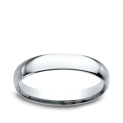 Benchmark Men's 3mm Dome Comfort Fit Polished Wedding Ring in 14K White Gold