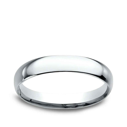 Benchmark Men's 3mm Dome Comfort Fit Polished Wedding Ring in 14K White Gold