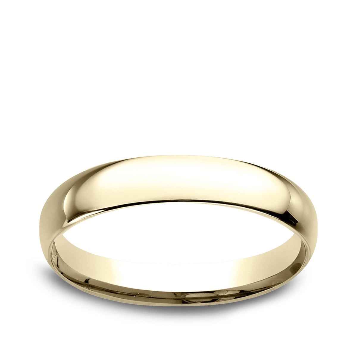 Benchmark Men's 3mm Dome Comfort Fit Polished Wedding Ring in 14K Yellow Gold