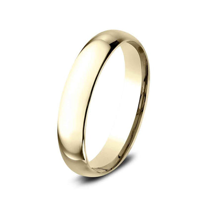 Benchmark Men's 4mm Dome Comfort Fit Polished Wedding Ring in 14K Yellow Gold