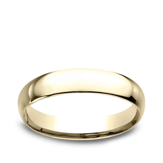 Benchmark Men's 4mm Dome Comfort Fit Polished Wedding Ring in 14K Yellow Gold