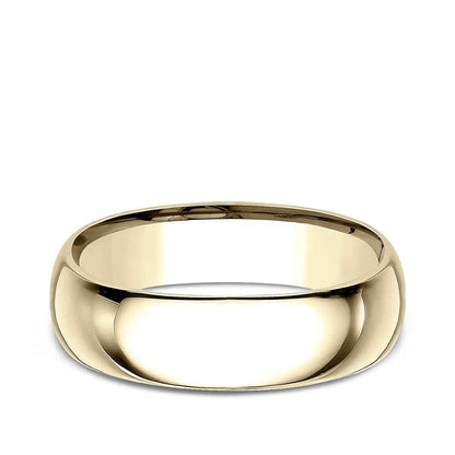 Benchmark Men's 7mm Dome Comfort Fit Polished Wedding Ring in 14K Yellow Gold