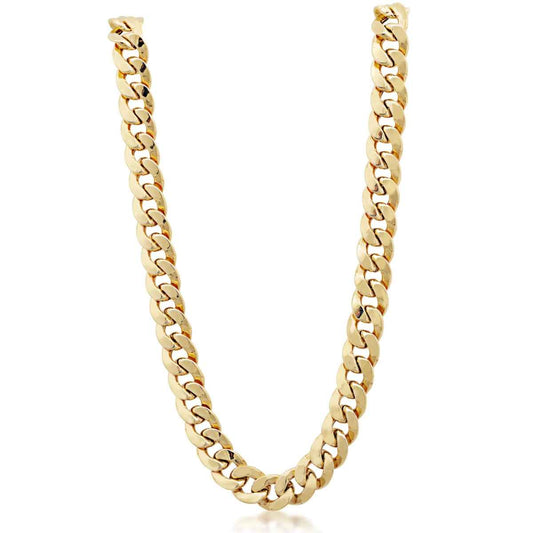 5mm 24-inch Solid Miami Cuban Chain Necklace in 10K Yellow Gold