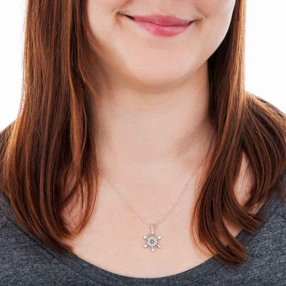 Black Hills Gold Milgrain Snowflake Pendant in Sterling Silver close-up detail
