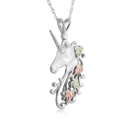 Black Hills Gold Unicorn Pendant in Sterling Silver