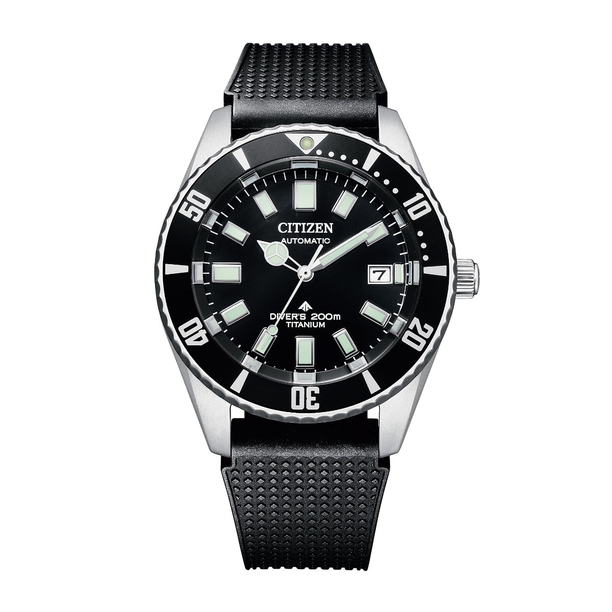 Citizen Men's Promaster Dive Automatic Titanium Watch with Black Dial & Black Polyurethane Strap