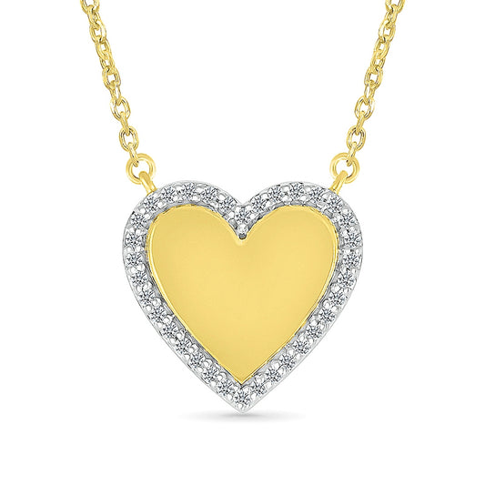 1/8 ct. tw. Diamond Heart Necklace in 10K Yellow Gold