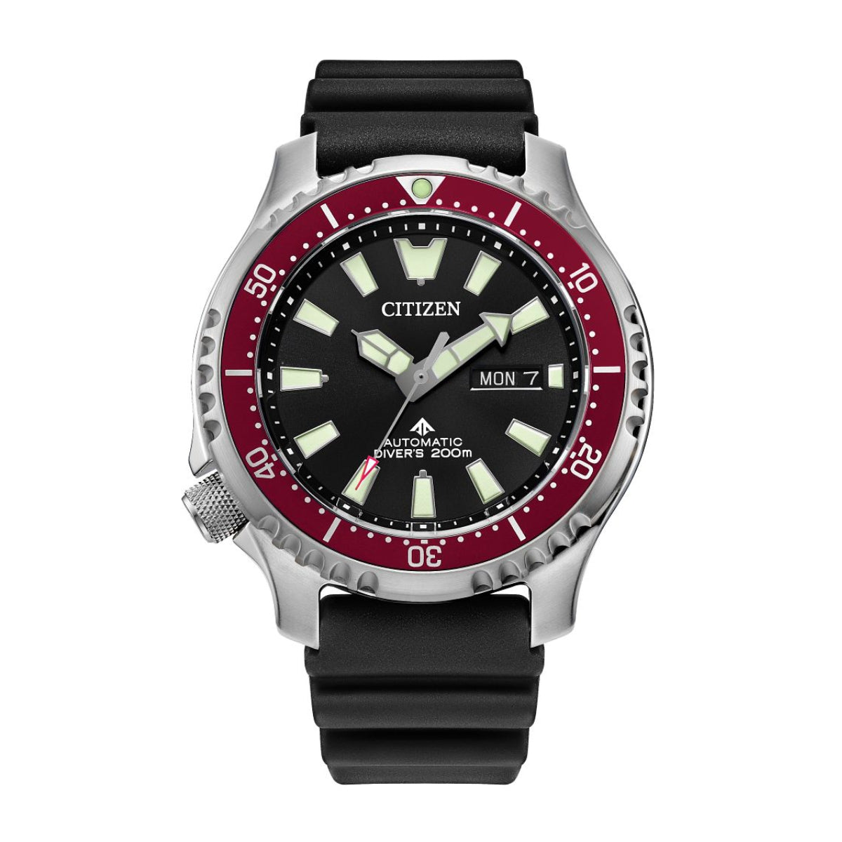 Citizen Men's Promaster Dive Automatic Stainless Steel Watch with Black Dial & Black Polyurethane Strap