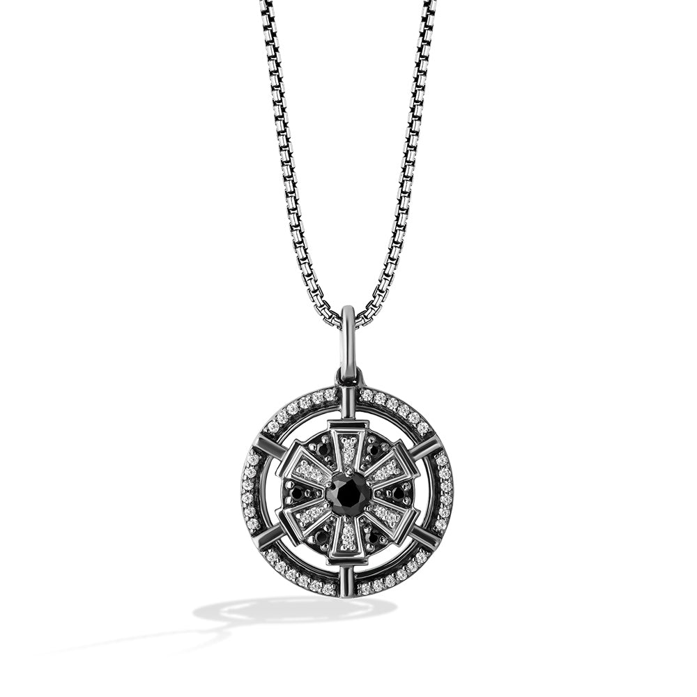 Star Wars The Imperial 1/4 ct. tw. White & Treated Black Diamond Pendant in Sterling Silver