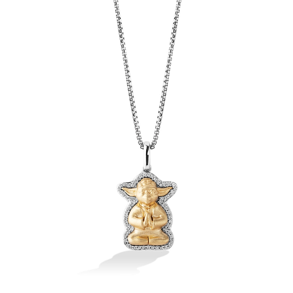 Star Wars The Jedi Master 1/10 ct. tw. Diamond Pendant in Sterling Silver & 10K Yellow Gold