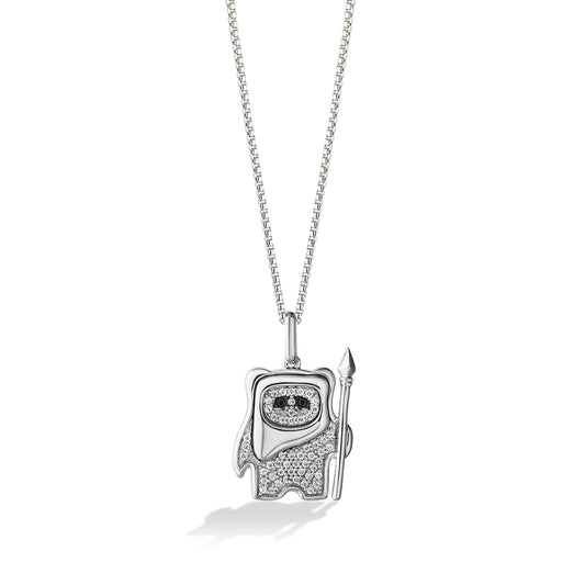 Star Wars Ewok 1/5 ct. tw. White & Treated Black Diamond Pendant in Sterling Silver