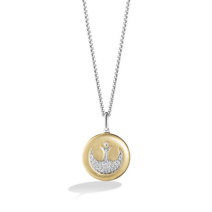 Star Wars The Rebel 1/10 ct. tw. Diamond Pendant in Sterling Silver & 10K Yellow Gold