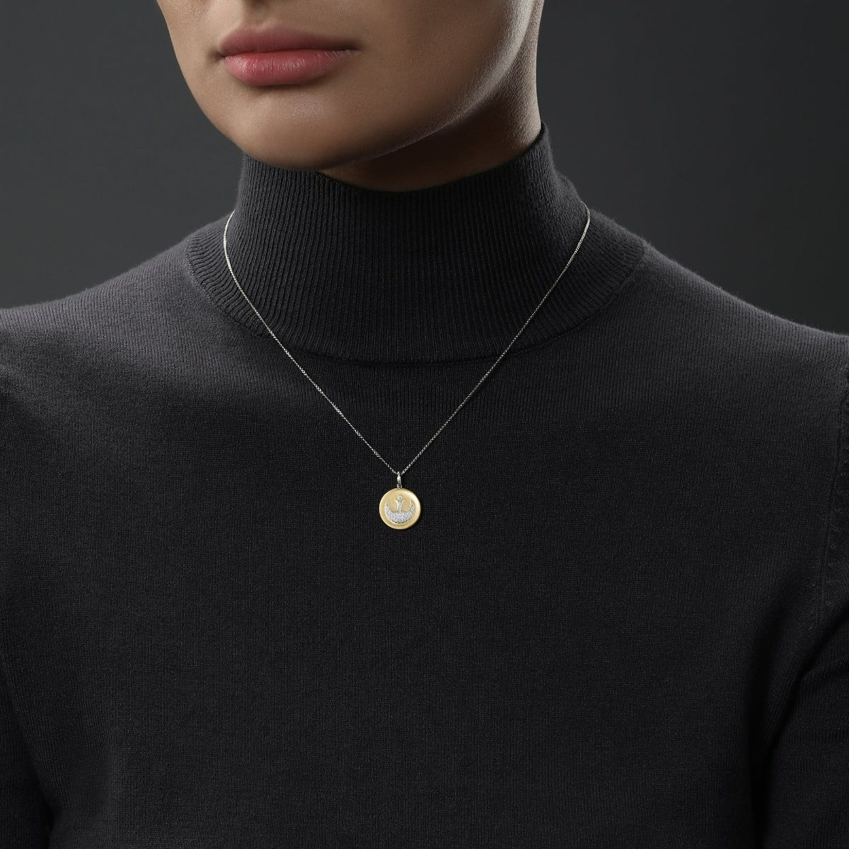 Star Wars The Rebel 1/10 ct. tw. Diamond Pendant in Sterling Silver & 10K Yellow Gold front view