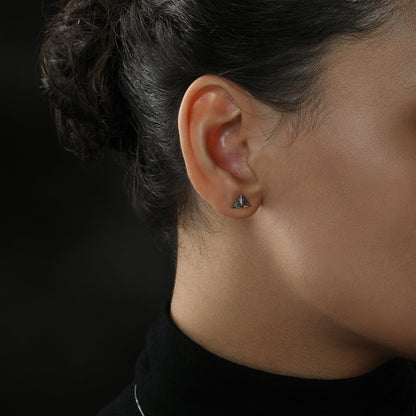 Star Wars Darth Vader 1/10 ct. tw. Treated Black Diamond Pendant & Earring Set in Black Rhodium Plated Sterling side profile