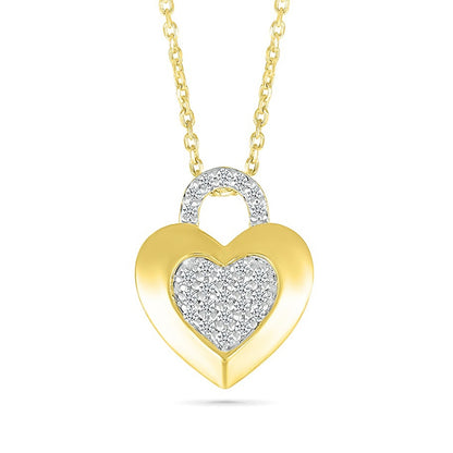 1/8 ct. tw. Diamond Heart Pendant in 10K Yellow Gold