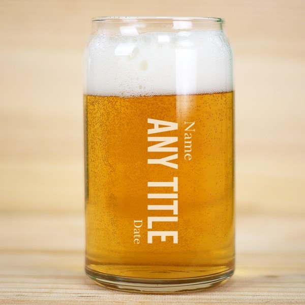 Personalized Beer Can Glass front view
