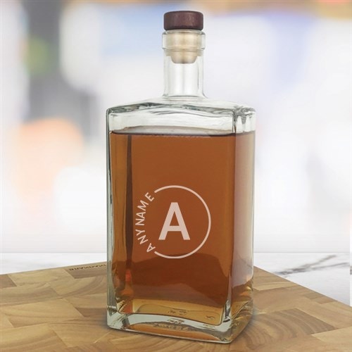 Personalized Vintage Style Decanter front view
