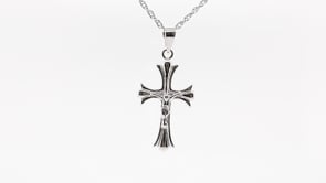 Sterling Silver Crucifix Pendant Charm front view (2)