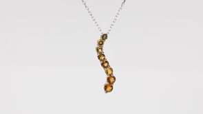 Journey Collection Citrine 8 Stone Fashion Pendant in Sterling Silver PF front view